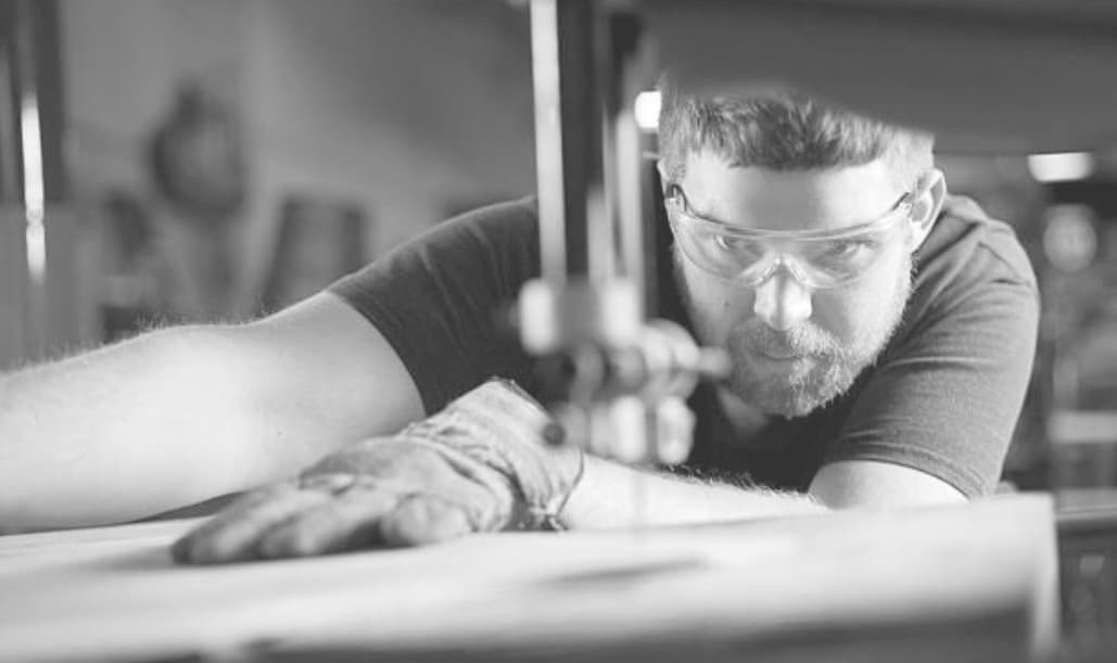 Joiner working on the new sauna