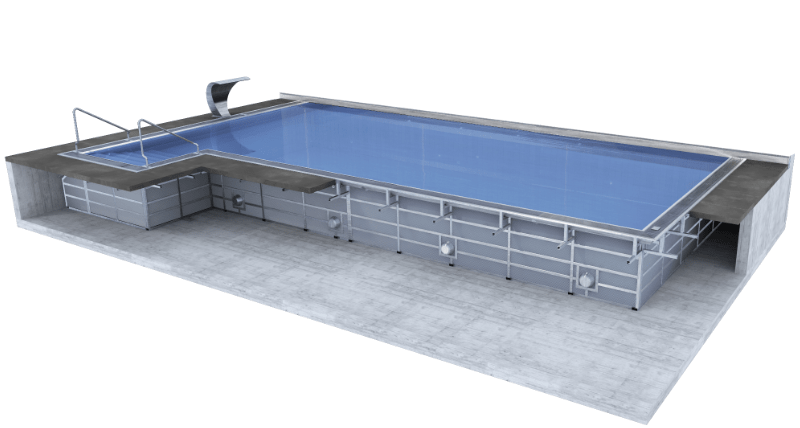 Visualization of a real swimming pool