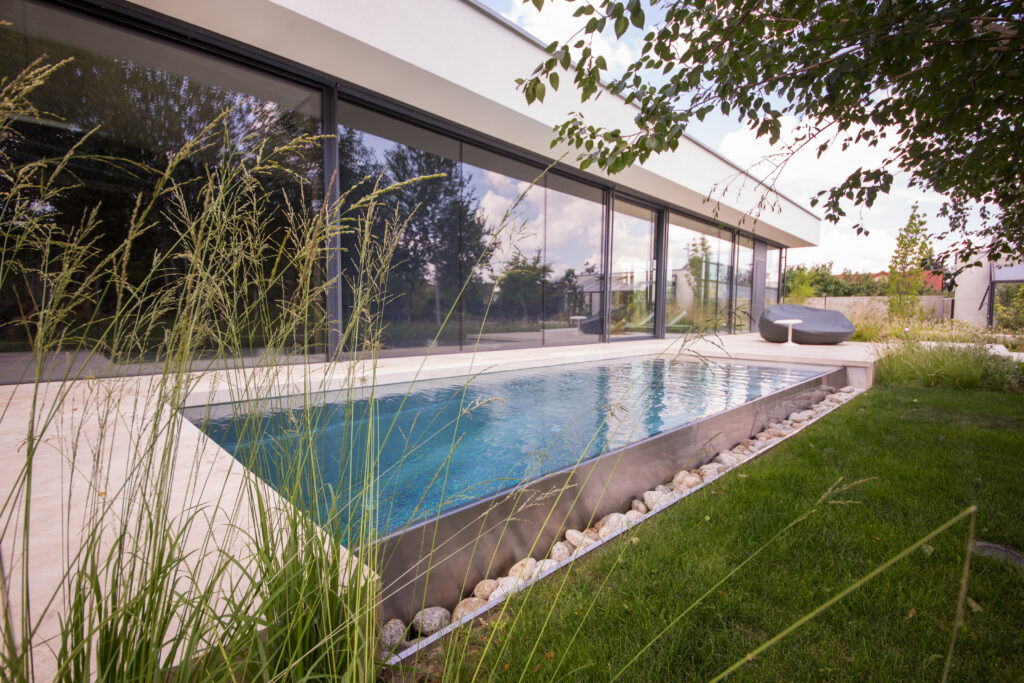 Outdoor overflow stainless steel pool IMAGINOX
