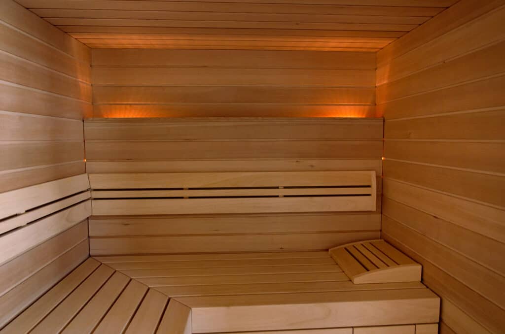 Elegant interior of TAO sauna