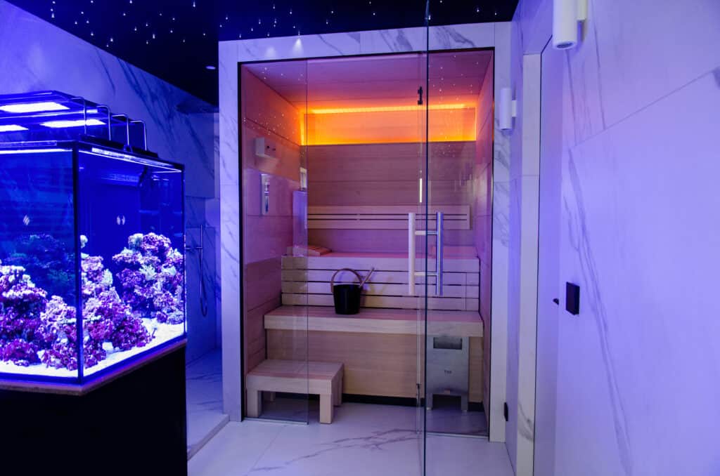 Luxury TAO sauna in private relaxation zone