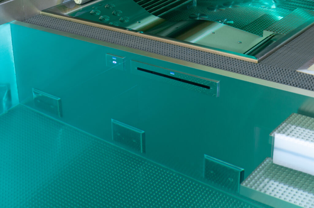 Luxury stainless-steel pool in the private wellness