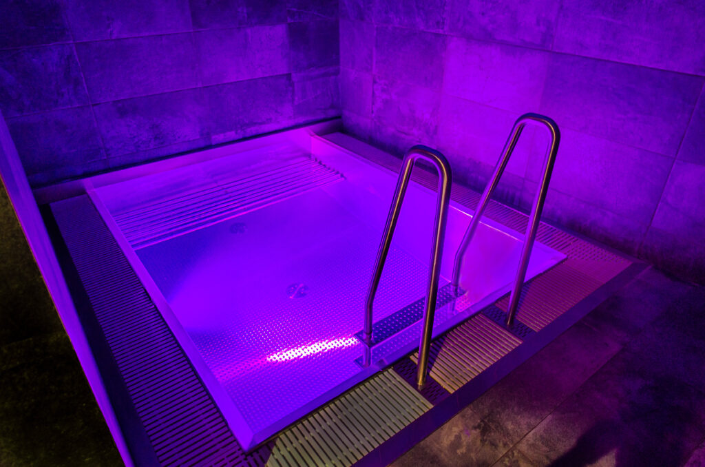 Modren plunge pool with LED lighting