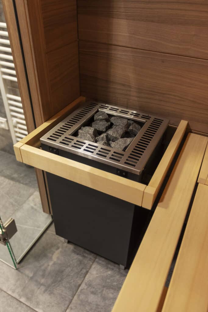 TAO heating system in luxury sauna