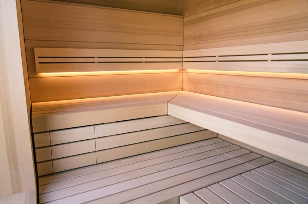 TAO sauna with LED lighting