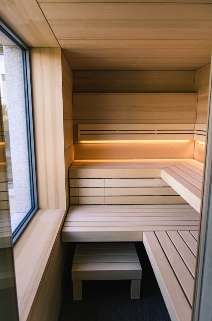 TAO sauna with a window