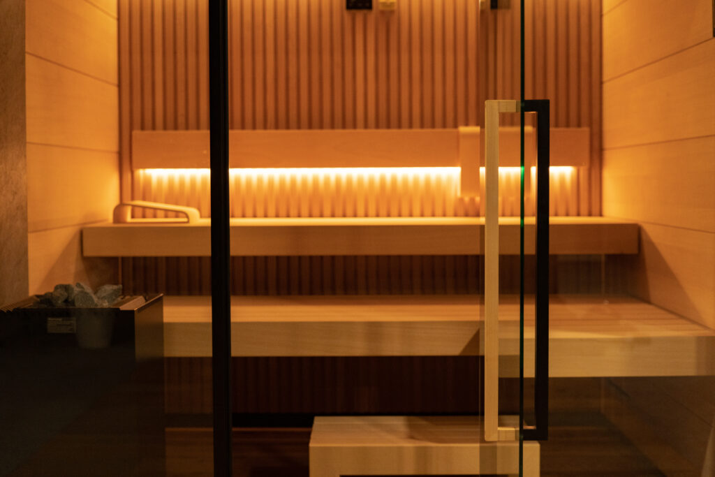 Luxury TAO sauna with LED lighting