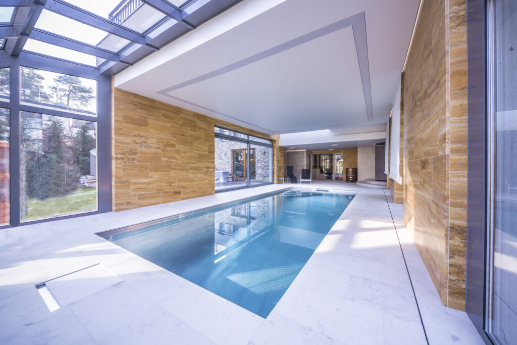 Private stainless steel wellness area