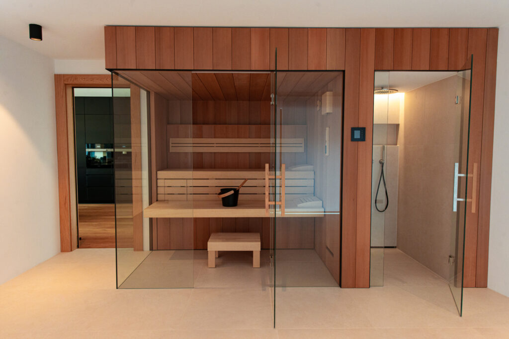 TAO sauna with glass walls
