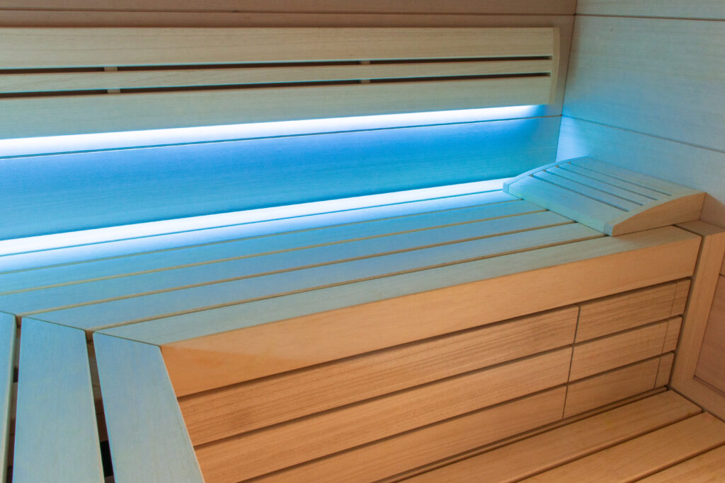 Detail of interior TAO finnish sauna